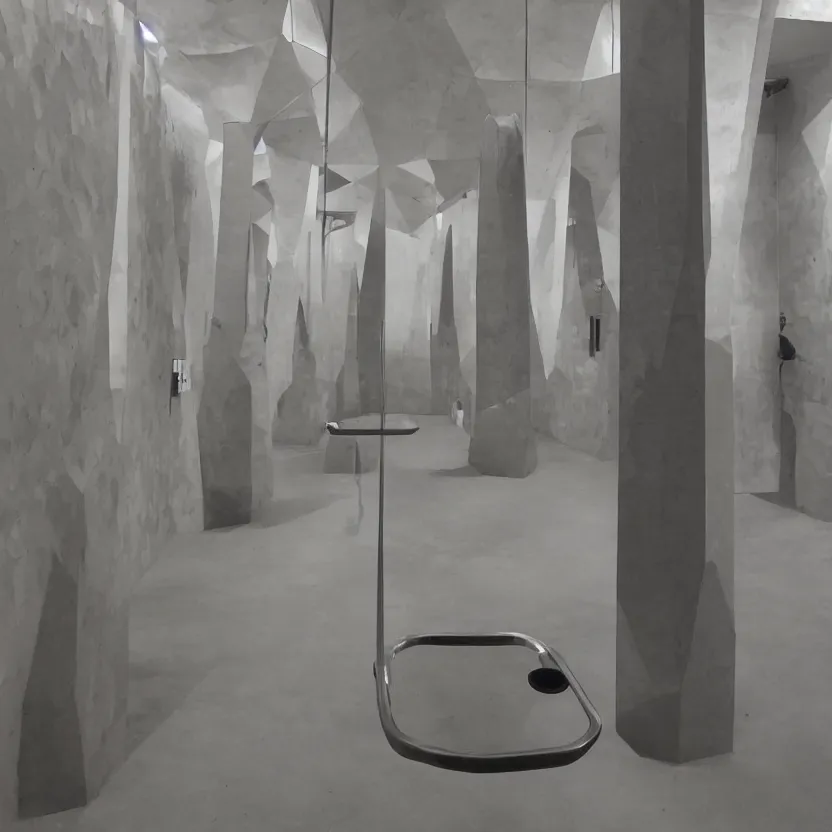 Prompt: one single singular urinal in a museum, courtesy of centre pompidou, courtesy of moma