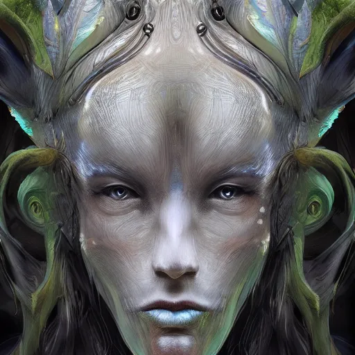 Image similar to a highly detailed portrait of a humanoid fantasy creature in a fantasy forest concept art