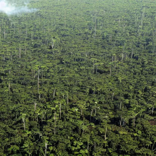 Image similar to oil company executives making money from destroying and polluting the amazon forest