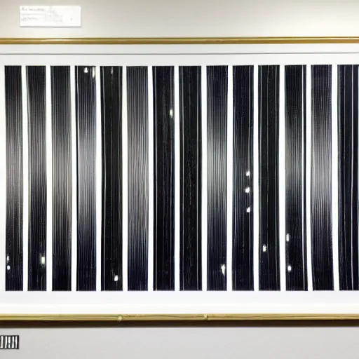 Prompt: vertical pinstripes, ryoji ikeda, m. c esher, covered in splashes of paint, vincent di fate, sandra chevrier, a thick slice of apple pie, chesley bonestell, vincent di fate