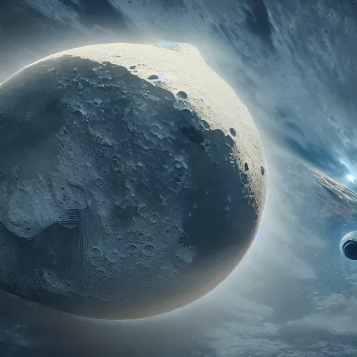 Prompt: the moon on collision course with earth, hyperdetailed, artstation, cgsociety, 8k