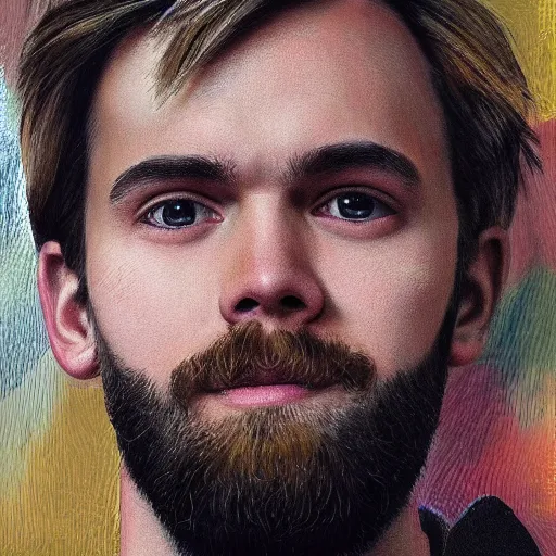 Image similar to portrait of pewdiepie