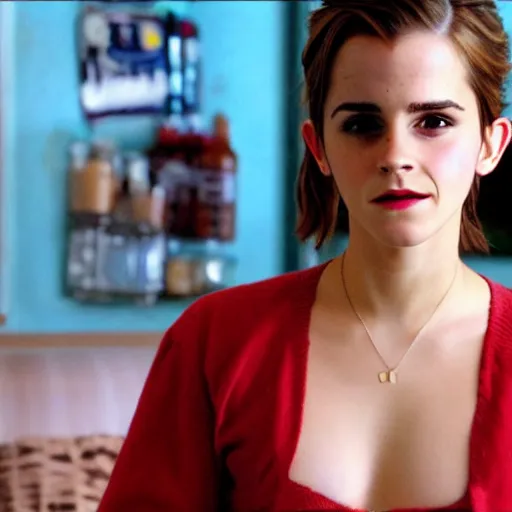 Image similar to emma watson in half baked movie 4k