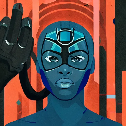 Prompt: Black Panther profile picture by Sachin Teng, asymmetrical, Organic Painting , Matte Painting, geometric shapes, hard edges, graffiti, street art:2 by Sachin Teng:4