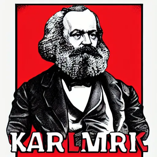 Image similar to karl marx as a rapper