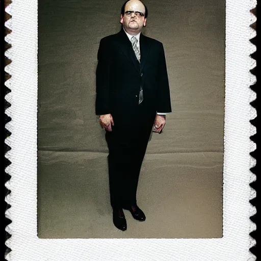 Image similar to Portrait of George Costanza in a suit, ethereal, polaroid, by Iwai Shunji