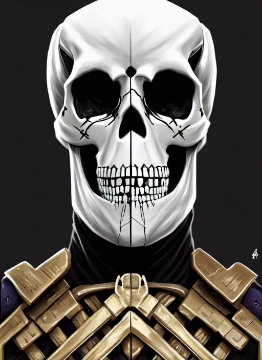 Prompt: symmetry!! portrait of a skull trooper from fortnite, intricate, elegant, highly detailed, digital painting, artstation, concept art, smooth, sharp focus, illustration, art by artgerm and greg rutkowski and alphonse mucha