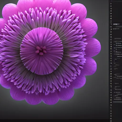 Image similar to a beautiful flower made of dark matter, unreal engine 5