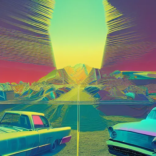 desert town of forgotten objects by Beeple, Lisa | Stable Diffusion ...