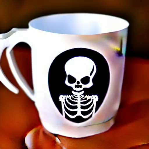 Image similar to a cup with a skeleton saying'gaming '!!!! on it,'gaming'