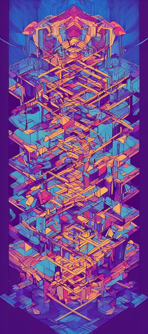 Image similar to arcane twisted turn of fate abstraction, centered award winning ink pen illustration, isometric abstract illustration by dan mumford, edited by craola, technical drawing by beeple and tooth wu, tiny details by artgerm and watercolor girl, symmetrically isometrically centered