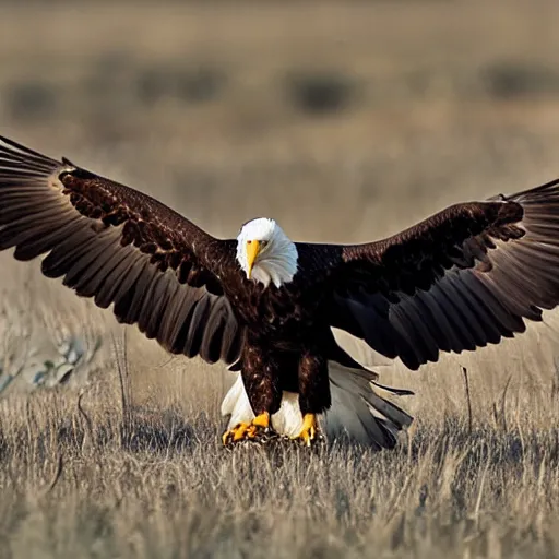 Image similar to bald eagle fighting a snake, wildlife photography