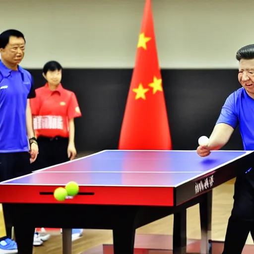 Image similar to xi jinping playing tabletennis