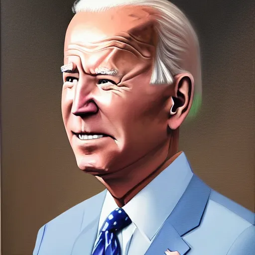 Image similar to A portrait of the most joe biden in the world, oil painting, majestic, detailed, high resolution