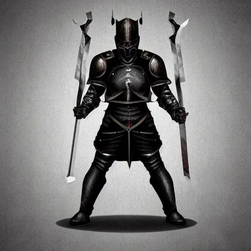 Image similar to black man knight with sword on white bear symmetrical realistic fantasy