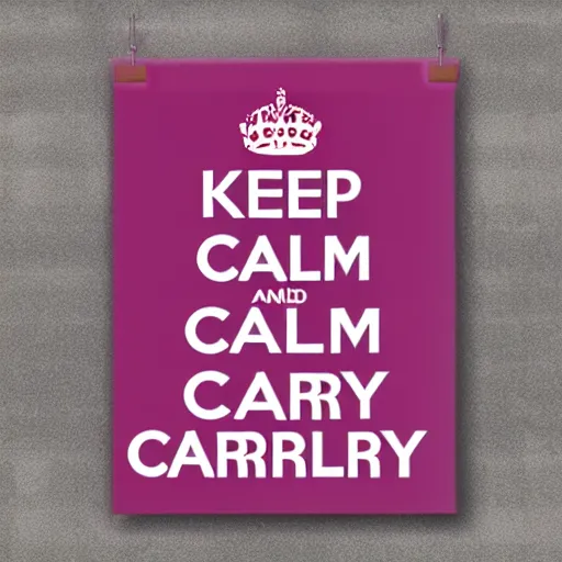 Image similar to keep calm and carry on poster