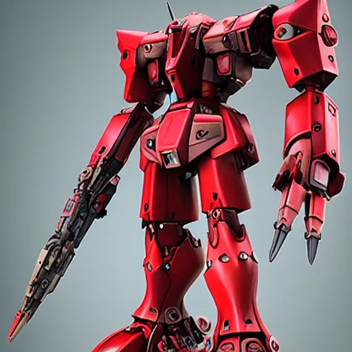 Prompt: mecha head, red sazabi, highly detailed illustration, custom design, dribbble. com, by secondsyndicate studio,