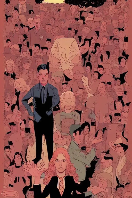 Image similar to Twin Peaks comic artwork cover by Tomer Hanuka