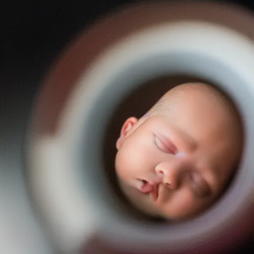 Image similar to Close-up photo of Baby Keem, 12mm, f/2.8, fisheye lens