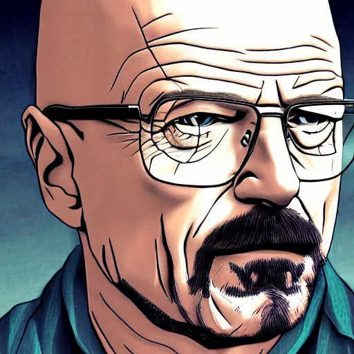 Breaking Bad Walter White head with glasses sticker