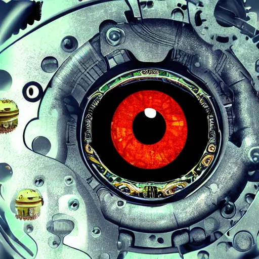 Image similar to eye of mechanical god