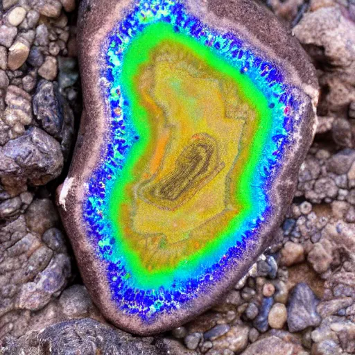 Prompt: brilliant boulder opal in the rough