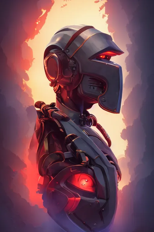 Image similar to epic mask helmet robot ninja portrait stylized as fornite style game design fanart by concept artist gervasio canda, behance hd by jesper ejsing, by rhads, makoto shinkai and lois van baarle, ilya kuvshinov, rossdraws global illumination radiating a glowing aura global illumination ray tracing hdr render in unreal engine 5