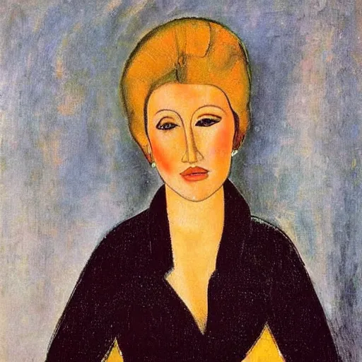 Prompt: Portrait of Dolly Parton by Amedeo Modigliani