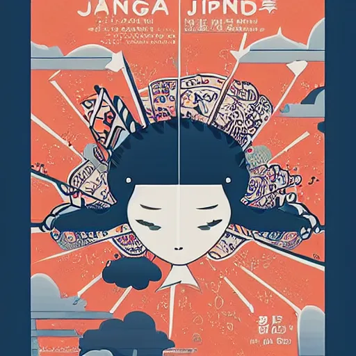 Prompt: japanese digital illustration poster, pinterest,