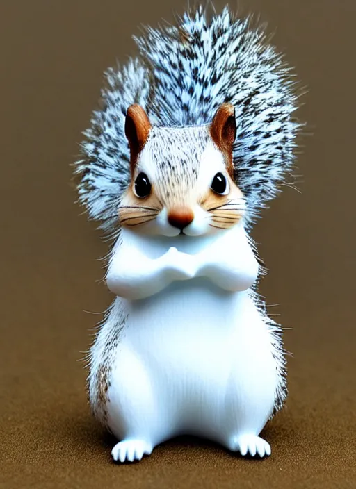 Image similar to 80mm resin detailed miniature of fluffy squirrel, Product Introduction Photos, 4K, Full body, simple background