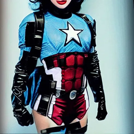 Image similar to lady gaga as captain america