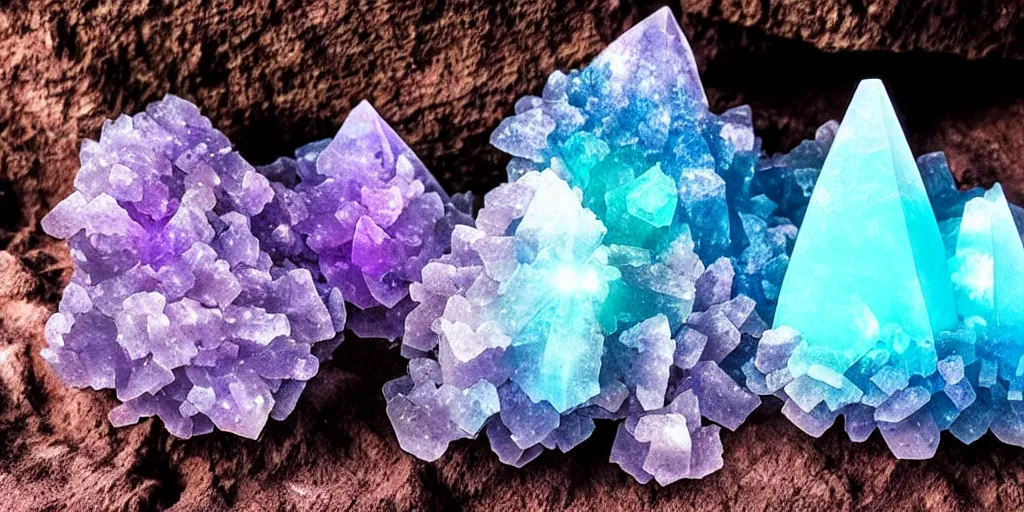 Image similar to mystical mysterious cave crystals