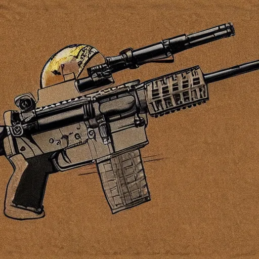 Image similar to “ drawing of an ar - 1 5, in the style of leonardo da vinci ”