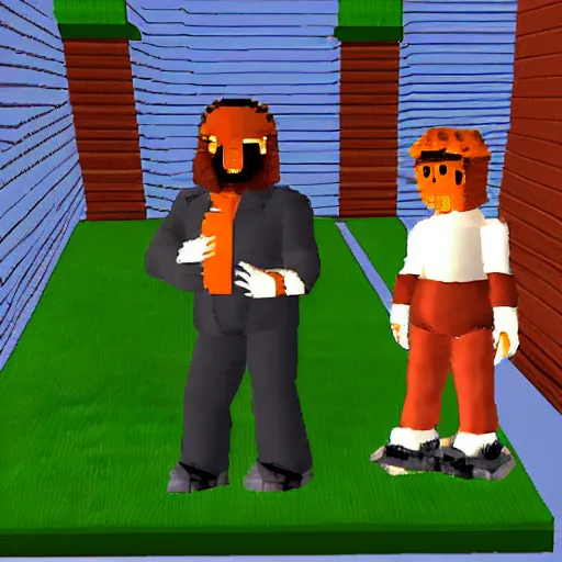 Prompt: a snapshot of the Aphex Twin npc from an early 2000s Goldsrc game