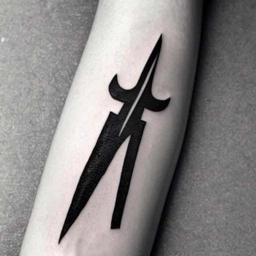Image similar to minimal dagger tattoo