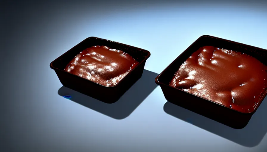 Prompt: a non-euclidean brownie pan, photo realistic, Raytracing, realistic reflections, HD, 4k, 8k, soft lighting