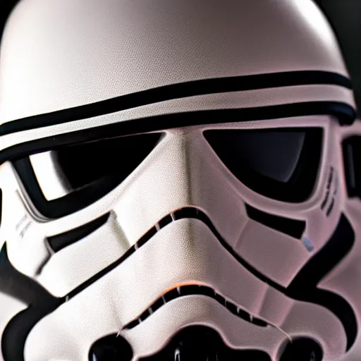 Prompt: close - up stormtrooper, 8 k, shallow depth of field, moody lighting, cinematic lighting,