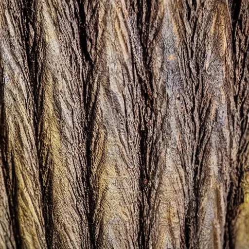 Image similar to close up of a totara tree leaf and bark texture