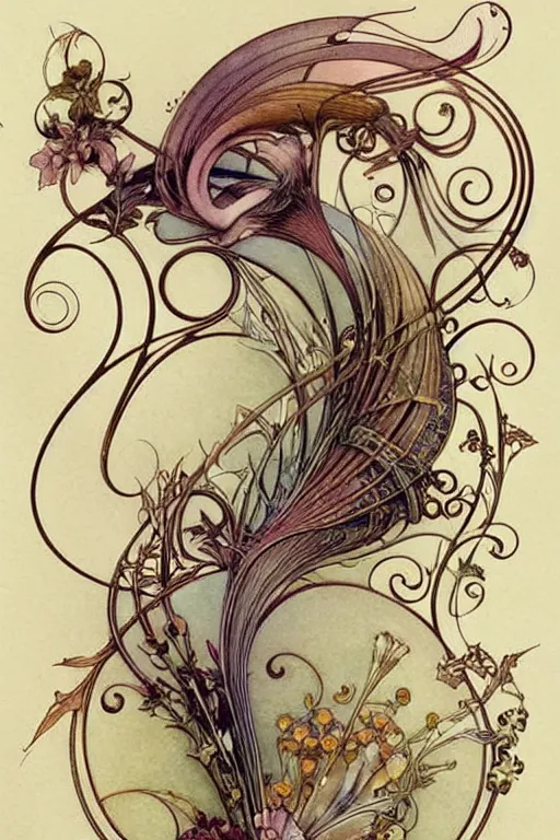 Prompt: ( ( ( ( ( handbook of art nouveau decorative designs lines motifs design ideas. muted colors. ) ) ) ) ) by jean - baptiste monge!!!!!!!!!!!!!!!!!!!!!!!!!!!!!!