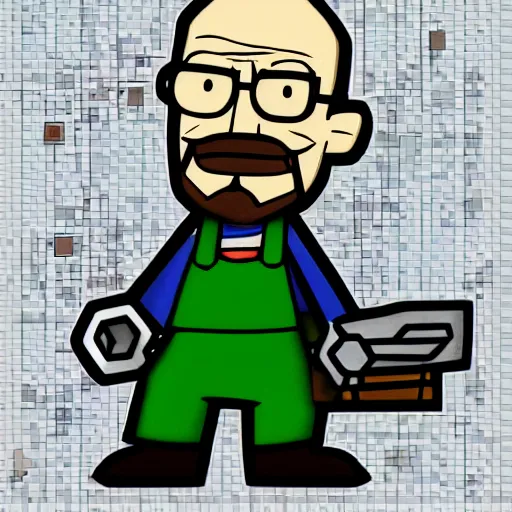 Image similar to walter white in paper mario