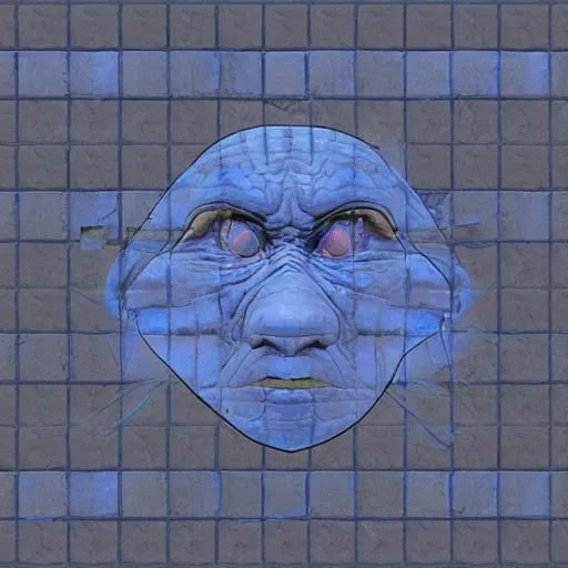 Prompt: a blue goblin skin texture map | seamless | unreal engine :. 1