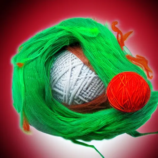 Image similar to Chinese dragon with a ball of yarn