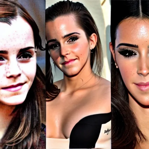 Image similar to emma watson mixed with kim kardashian