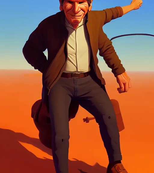 Image similar to icon stylized minimalist harrison ford as gourd!!, loftis, cory behance hd by jesper ejsing, by rhads, makoto shinkai and lois van baarle, ilya kuvshinov, rossdraws global illumination