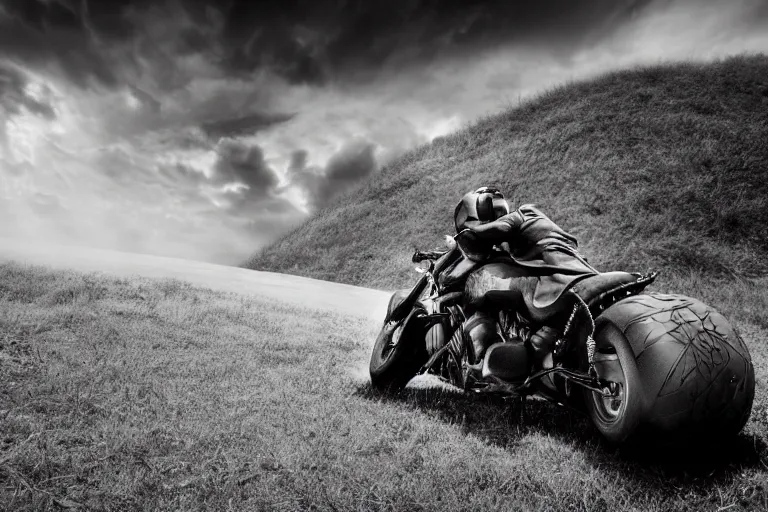 Image similar to a wild hog charging at us from the hill, cinematic imax shot, monochromatic retro, hyper detailed, windy, motion still