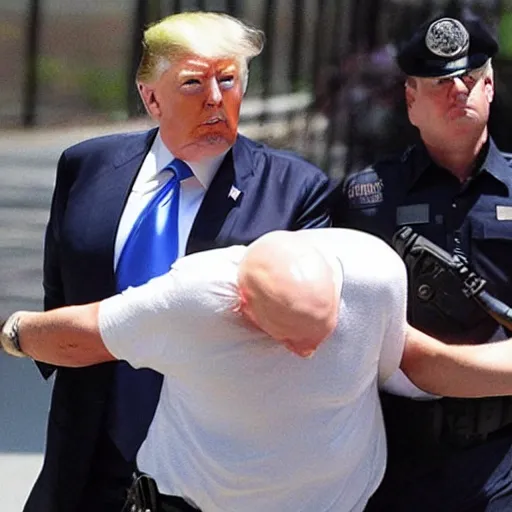 Image similar to Trump being arrested by the fbi