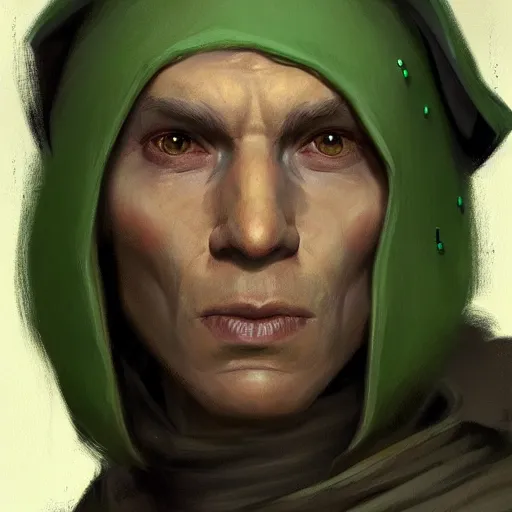 Image similar to portrait of a man by greg rutkowski, jedi knight, human twi'lek hybrid, green skin, wool cap, star wars expanded universe, he is about 3 0 years old, highly detailed portrait, digital painting, artstation, concept art, smooth, sharp foccus ilustration, artstation hq