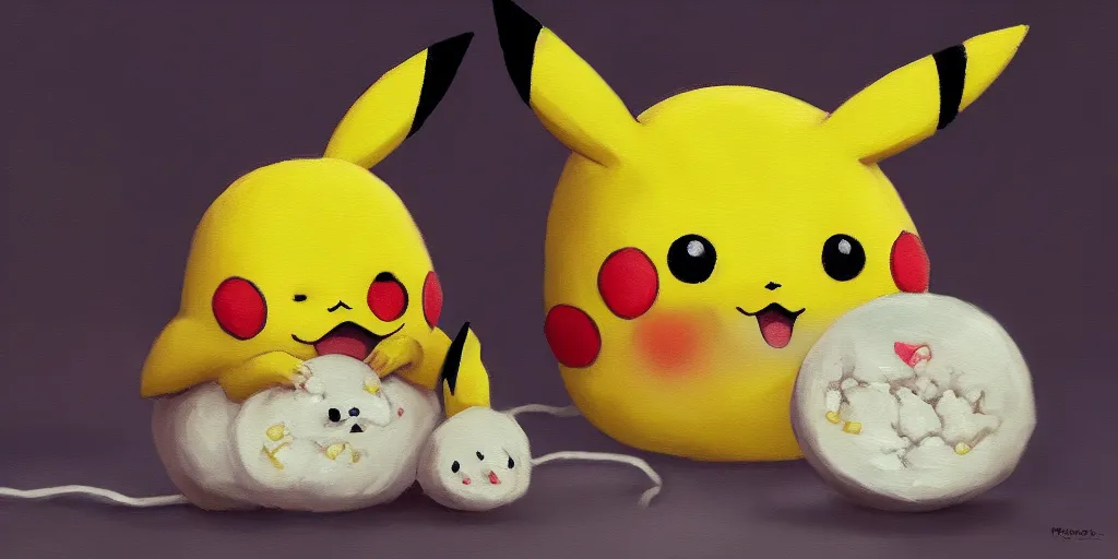 Những viên cơm nắm Pikachu rất đáng yêu với hình dáng chiếc đuôi lớn và những đường nét mặt cười. Không chỉ thơm ngon mà còn khiến bạn cảm thấy vui vẻ như Pikachu đang cười tươi. Hãy xem hình liên quan để thấy chi tiết chú Pikachu nhé!