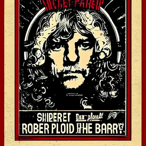 Image similar to robert plant poster by shepard fairey