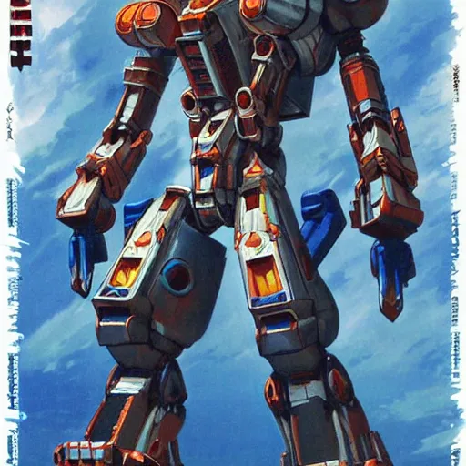 Image similar to spirit shaman power suit mecha. mobile combat suit artillery rococo robot, evangelion, droids, zoids, concept art, smooth, sharp focus, by tasuku karasuma, gaston bussiere, katsuya terada, beeple, bandai macross box art, canon eos